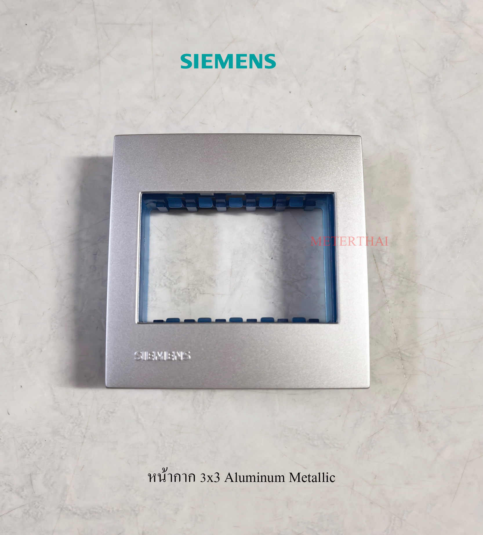 SIEMENS หน้ากาก 3x3 สีเงิน 5TG9 860-4PB02 Aluminum Metallic
