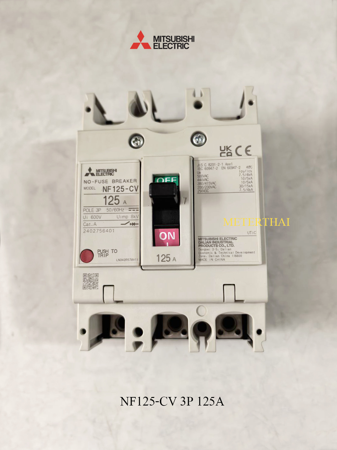 MITSUBISHI MCCB NF125-CV 3P 125A  เบรคเกอร์มิตซูบิชิแท้
