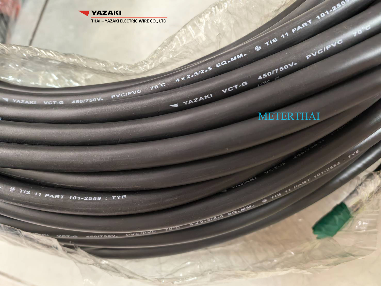 THAI YAZAKI สายไฟ VCT-G 4x2.5/2.5 Sqmm. ยาว 10 เมตร